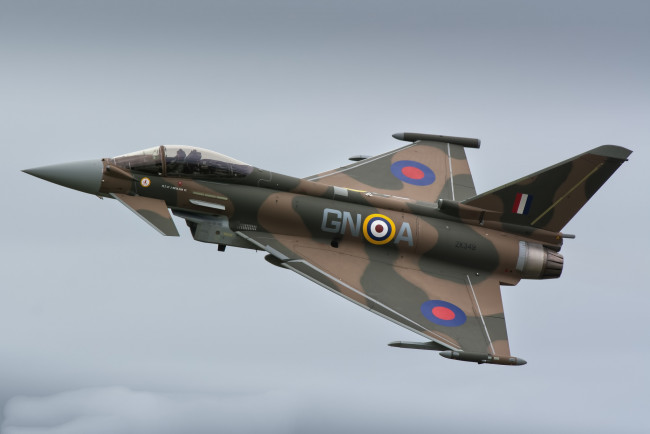 Обои картинки фото eurofighter typhoon, авиация, боевые самолёты, ввс