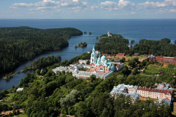 Картинка валаам города -+панорамы монастырь карелия россия посёлок православие храм