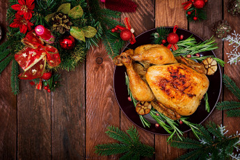 обоя еда, мясные блюда, курица, мясо, рождество, праздник