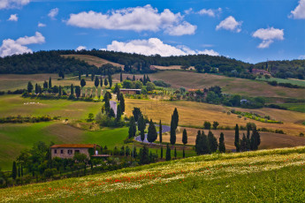 Картинка природа пейзажи тоскана италия