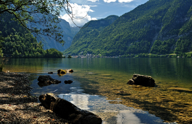 Обои картинки фото природа, реки, озера, озеро, hallstatt, австрия