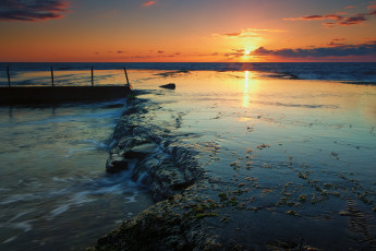 Картинка природа восходы закаты набережная тучи океан закат