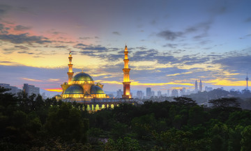 обоя federal territory mosque, города, - мечети,  медресе, мечеть