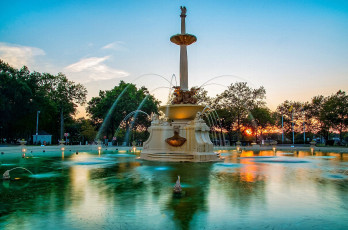 обоя lincoln park fountain,  jersey city new jersey, города, - фонтаны, парк, фонтан
