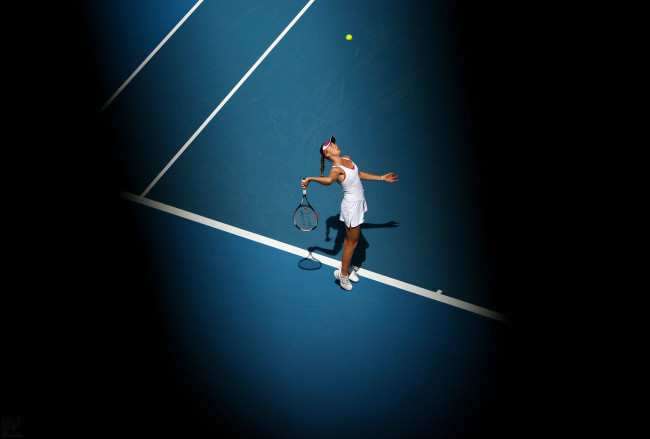 Обои картинки фото спорт, теннис, взгляд, девушка, ракетка, фон