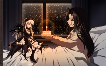 Картинка календари аниме постель окно свеча девочка