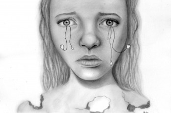 Картинка рисованное люди девушка лицо слезы