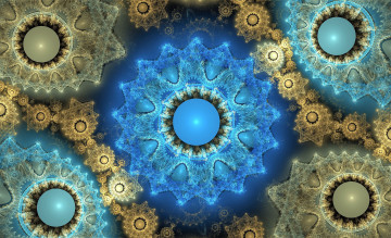 Картинка 3д+графика фракталы+ fractal орнамент