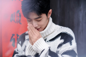 Картинка мужчины xiao+zhan актер свитер