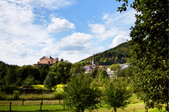 Картинка германия мальберг города пейзажи замок дома