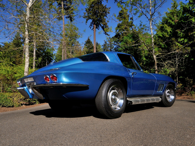Обои картинки фото автомобили, corvette, синий, c2, 427-430, hp, l88, sting, ray