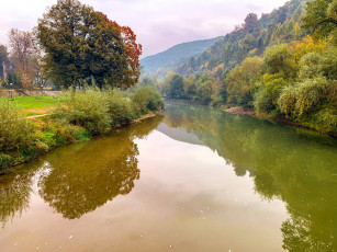 Картинка природа реки озера горы река осень