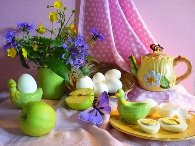 Обои картинки фото inna, korobova, сирень, завтрак, на, даче, еда, натюрморт