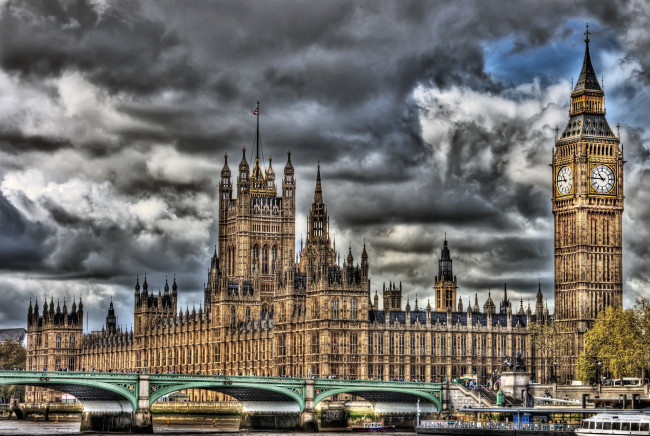 Обои картинки фото города, лондон, великобритания, дворец, вестминстерское, аббатство, тауэр, мост
