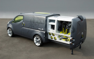 Картинка автомобили nissan datsun nv200 - sliding cargo pod rear and side vw concept