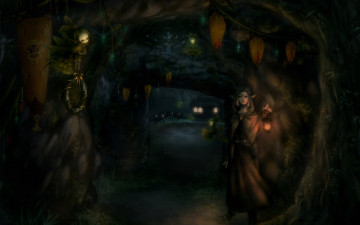 Картинка видео игры final fantasy xiv фонарь эльфийка