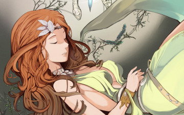Картинка видео игры final fantasy xiv змея девушка