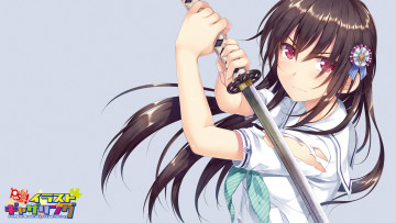 Картинка boku+no+hitori+sensou аниме оружие +техника +технологии inuzuka rumi alpha арт девушка boku no hitori sensou взгляд меч