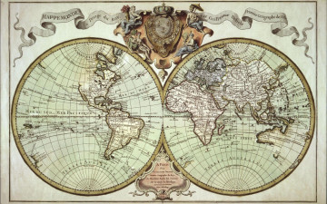 обоя разное, глобусы,  карты, карта, полушария, мир, надписи, ленты