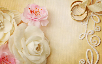 Картинка разное украшения +аксессуары +веера lace ring flowers background wedding кольца цветы свадьба soft