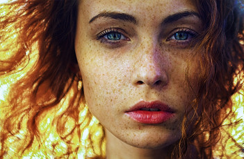 Картинка девушки -unsort+ лица +портреты лицо веснушки рыжая