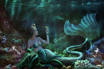 Картинка фэнтези русалки королева моря русалка хвост