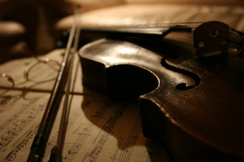 обоя музыка, -музыкальные инструменты, очки, скрипка, ноты