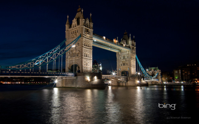 Обои картинки фото города, лондон, великобритания, мост, река