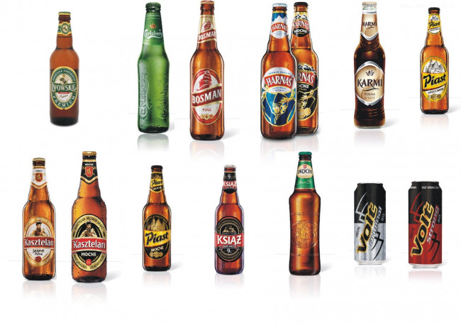 Обои картинки фото бренды, напитков, разное, пиво, банки, бутылки