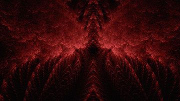 Картинка 3д графика fractal фракталы красный узор