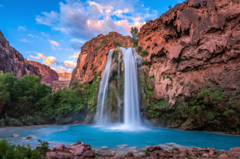 обоя havasu waterfall, arizona, природа, водопады, havasu, waterfall