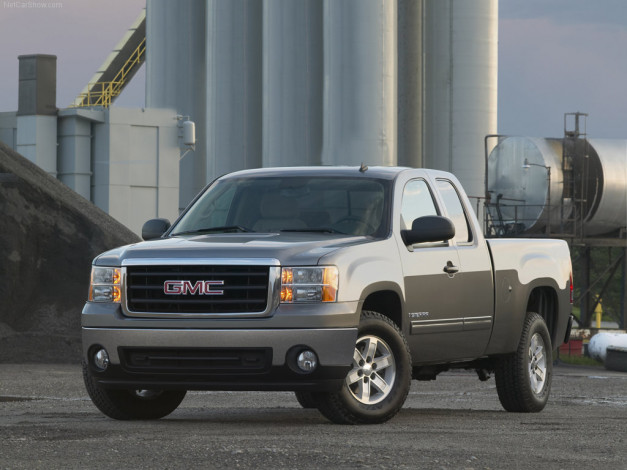 Обои картинки фото gmc, sierra, 2007, автомобили, gm