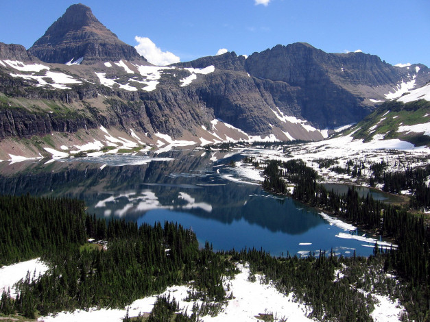 Обои картинки фото glacier, national, park, природа, реки, озера, озеро, горы