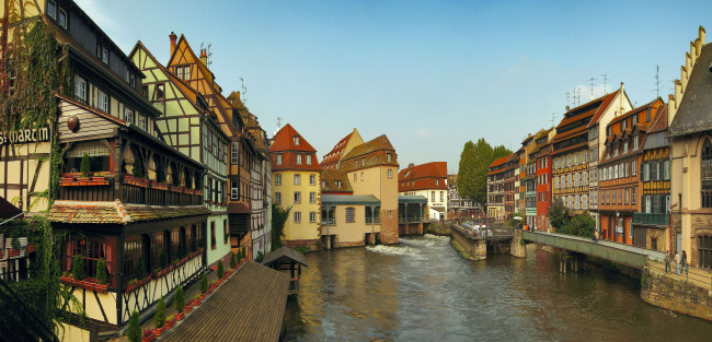 Обои картинки фото города, страсбург, франция, канал, strasbourg