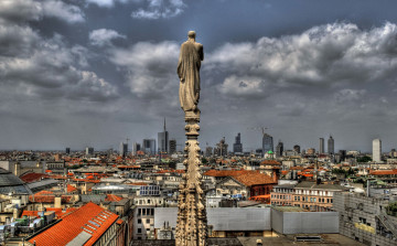 Картинка milan lombardy italy города панорамы милан ломбардия италия ангел-хранитель здания