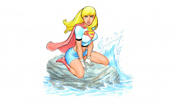 Картинка рисованное комиксы волна взгляд камень униформа фон девушка
