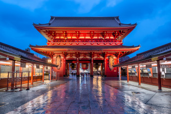 Картинка senso-ji+temple +tokyo города токио+ Япония простор