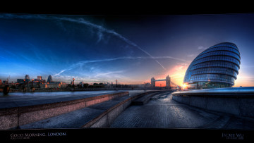 Картинка города лондон великобритания дома мост