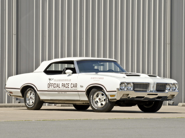 Обои картинки фото oldsmobile, cutlass, supreme, convertible, indy, 500, pace, car, автомобили