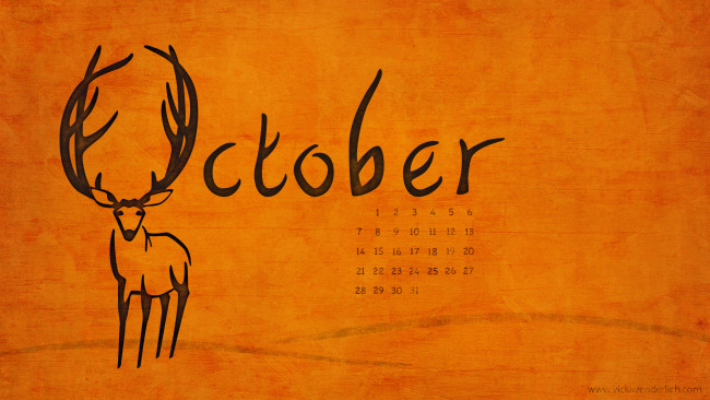 Обои картинки фото календари, рисованные, векторная, графика, олень, рога
