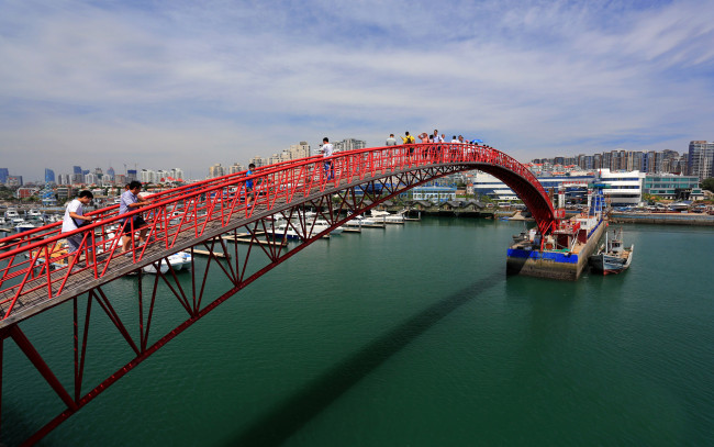 Обои картинки фото города, мосты, река, мост, китай