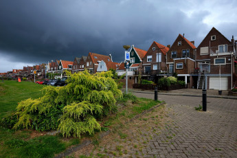 Картинка волендам+нидерланды города -+улицы +площади +набережные сумерки улица дома волендам нидерланды