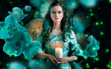 Картинка девушки alessandro+di+cicco свеча девушка цветы лицо
