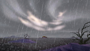 Картинка рисованное природа дождь небо растения