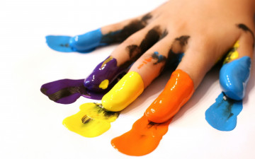 Картинка разное руки краски разноцветные