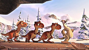 Картинка календари кино +мультфильмы calendar снег 2019 зима гора дракон животное