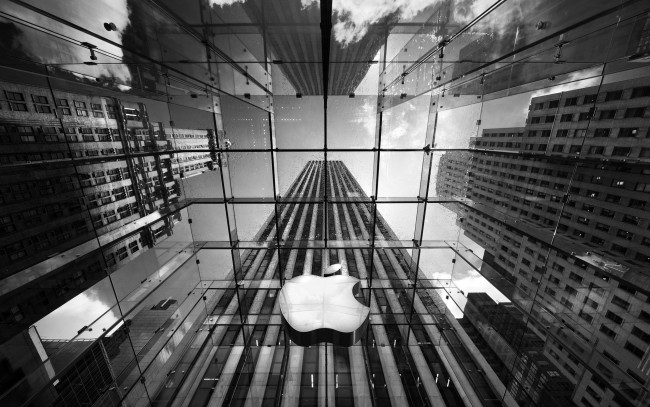 Обои картинки фото the, apple, store, on, 5th, avenue, new, york, city, города, нью, йорк, сша