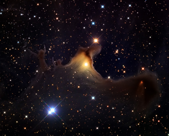 Обои картинки фото космос, галактики, туманности, sh2-136, vdb, 141, туманность, пылевая, созвездие, цефей