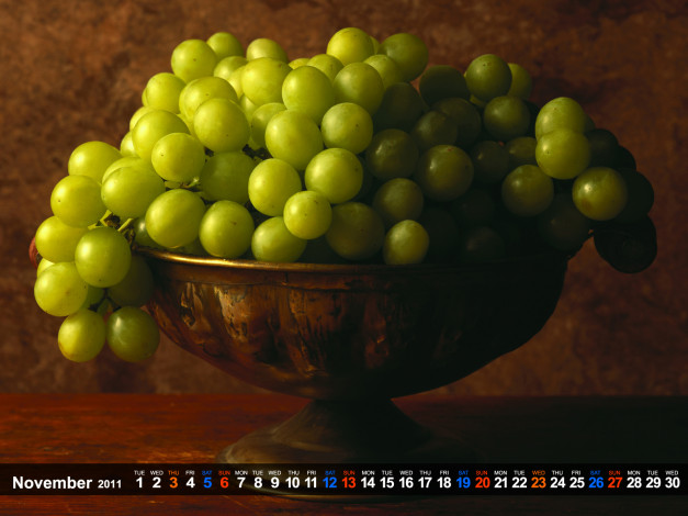 Обои картинки фото календари, еда, виноград