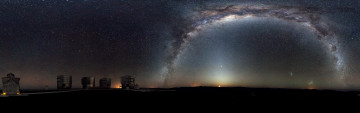 Картинка южный небосвод космос галактики туманности ночь звезды туманность обсерватория